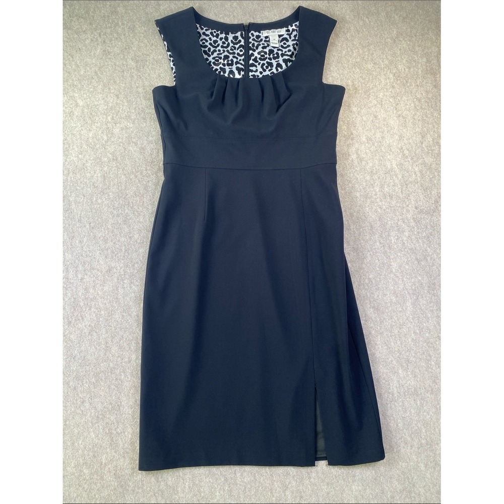 White‎ House Black Market Black Sleeveless Sheath Dress Size 10